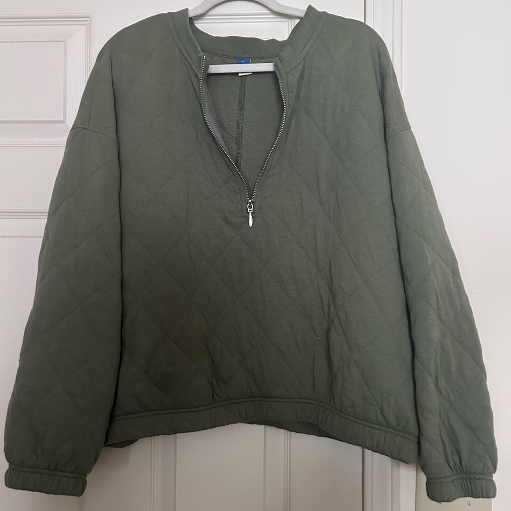 Old Navy Army Green QuarterZip